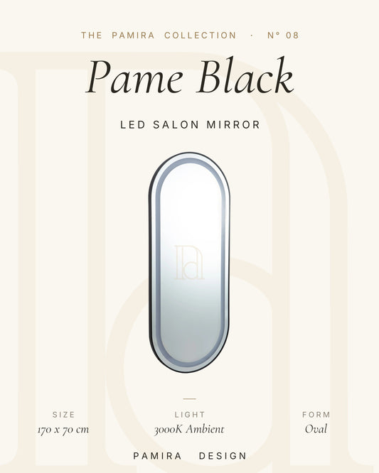 Pame Black LED'li Kuaför Aynası