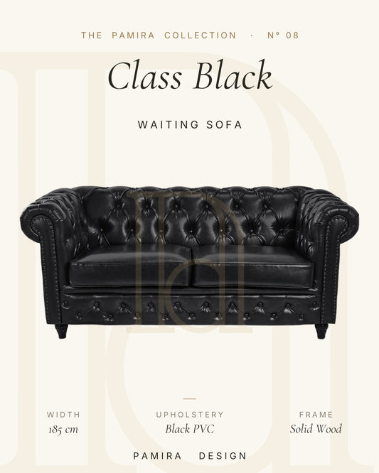 Class Black Chesterfield Bekleme Koltuğu