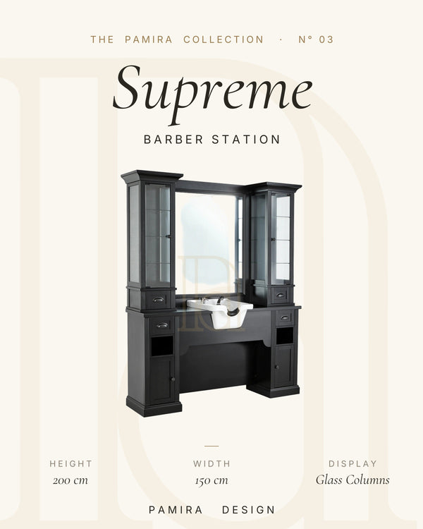 طاولة حلاقة Supreme بأعمدة عرض