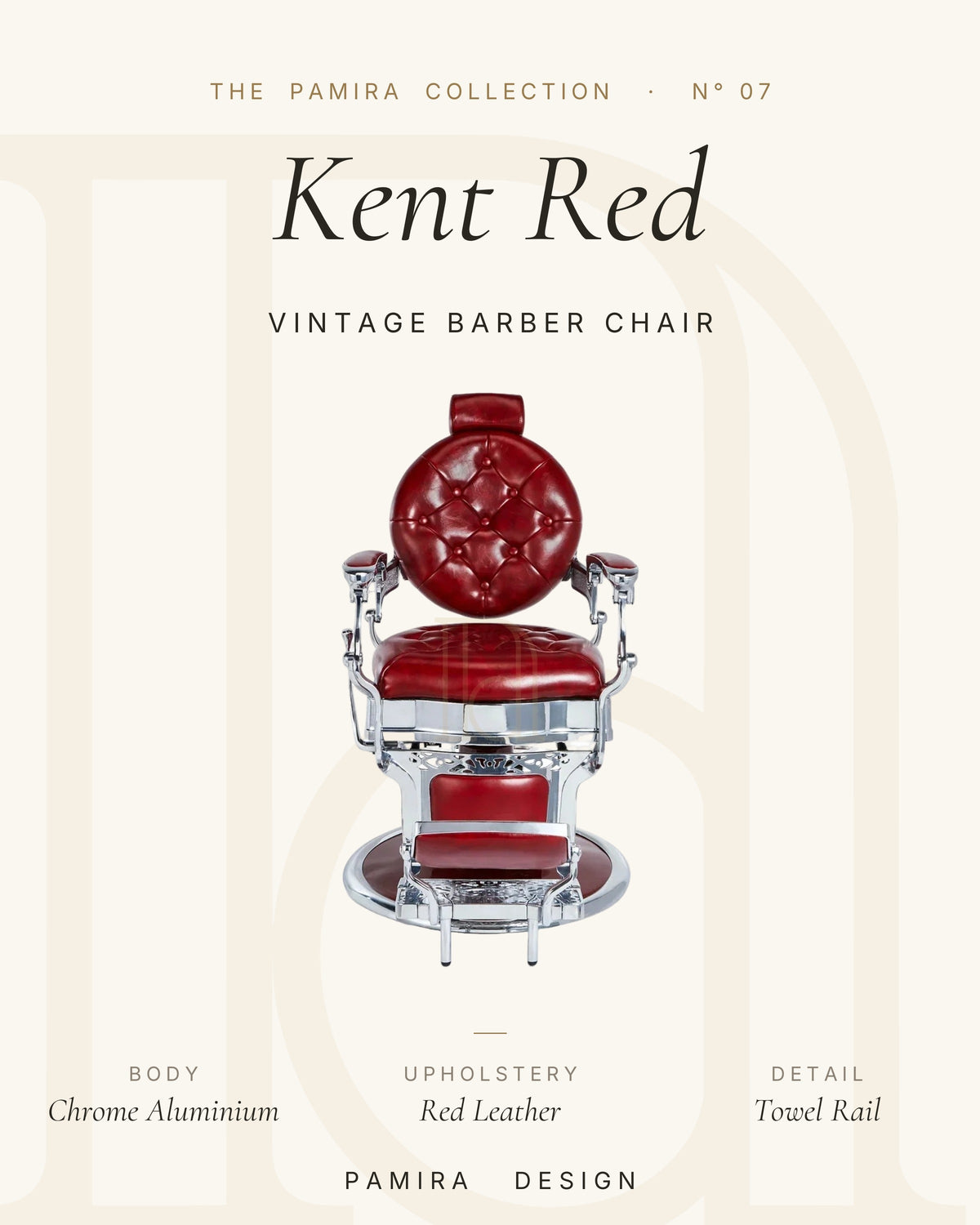 Kent Kırmızı Vintage Berber Koltuğu
