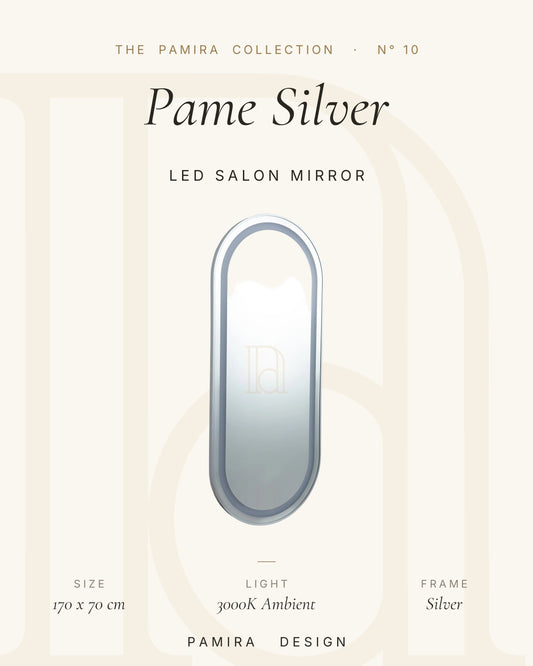 Pame Silver LED'li Kuaför Aynası