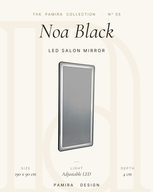 Noa Black LED'li Kuaför Aynası