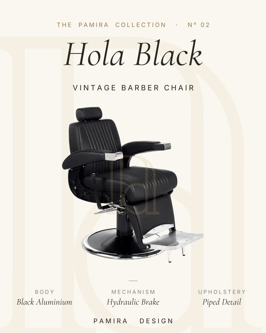 Hola Black Vintage Berber Koltuğu