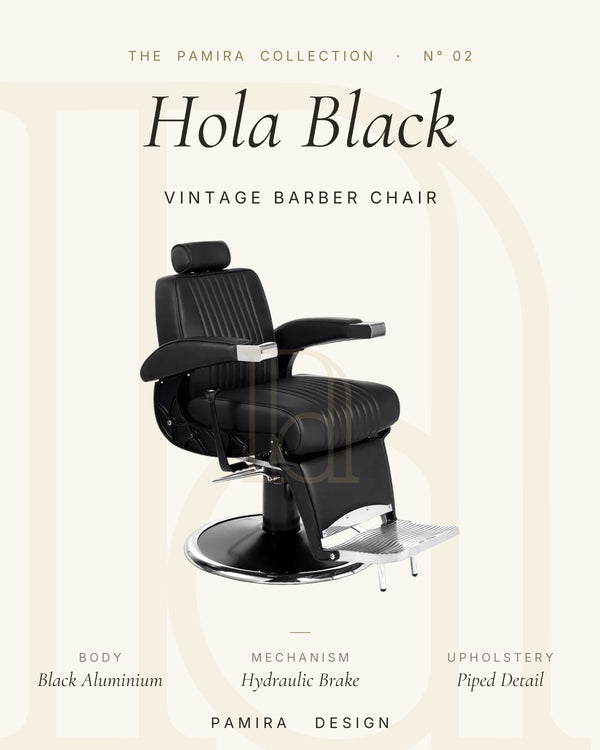 Hola Black Vintage Berber Koltuğu