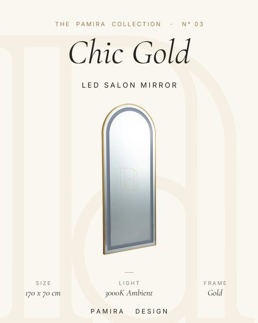 Chic Gold LED'li Kuaför Aynası