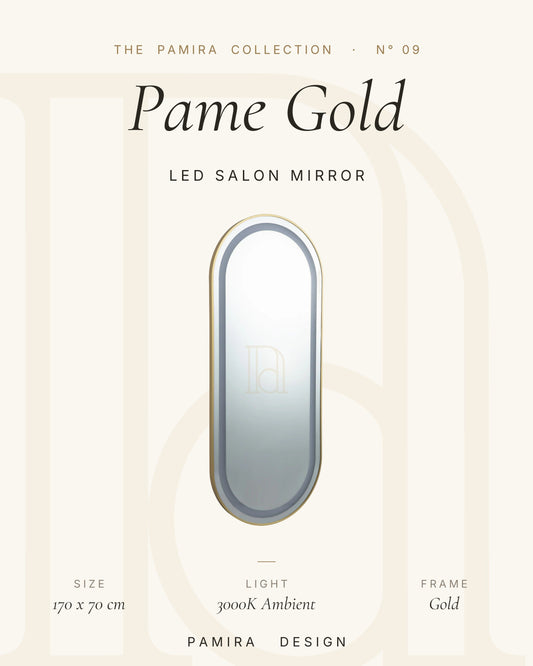 Pame Gold LED'li Kuaför Aynası