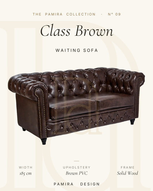 Class Brown Chesterfield Bekleme Koltuğu