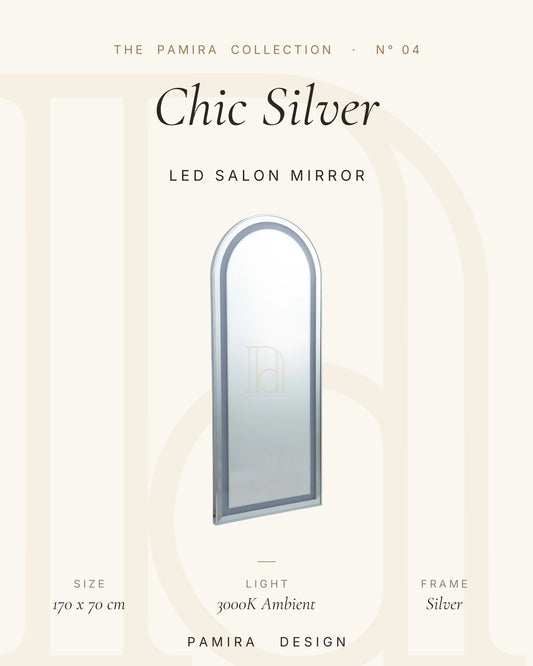 Chic Silver LED'li Kuaför Aynası