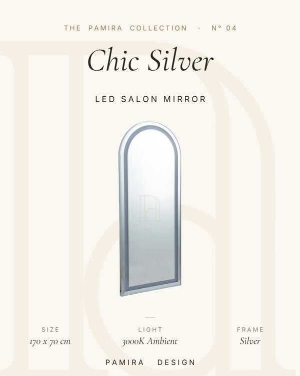 Chic Silver LED'li Kuaför Aynası